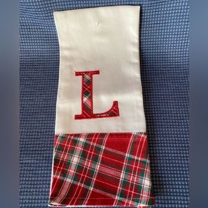 Nantucket Distributing NWOT Red Holiday Plaid with “L”